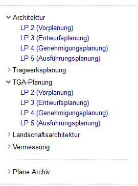 ePos Projektraum Ablagestruktur Pläne