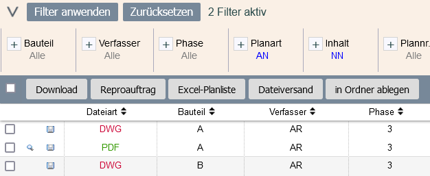 ePos Projektraum Ablage Pläne